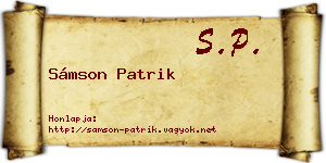 Sámson Patrik névjegykártya