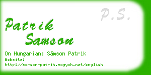 patrik samson business card