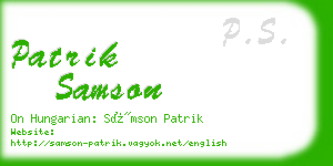 patrik samson business card